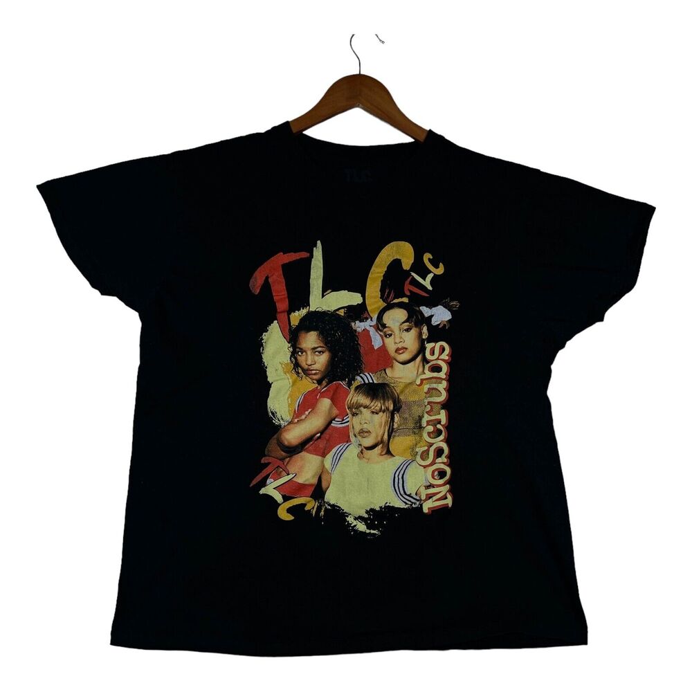 TLC No Scrubs Retro Style Reprint 90s R&B Left Eye Chilli T Boz T-Shirt Mens XL
